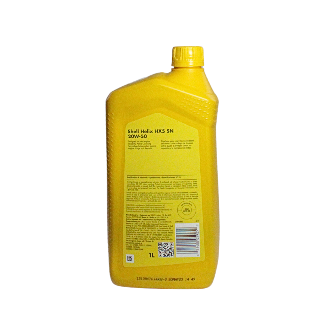 SHELL ACEITE HELIX HX5 20W50 1LT