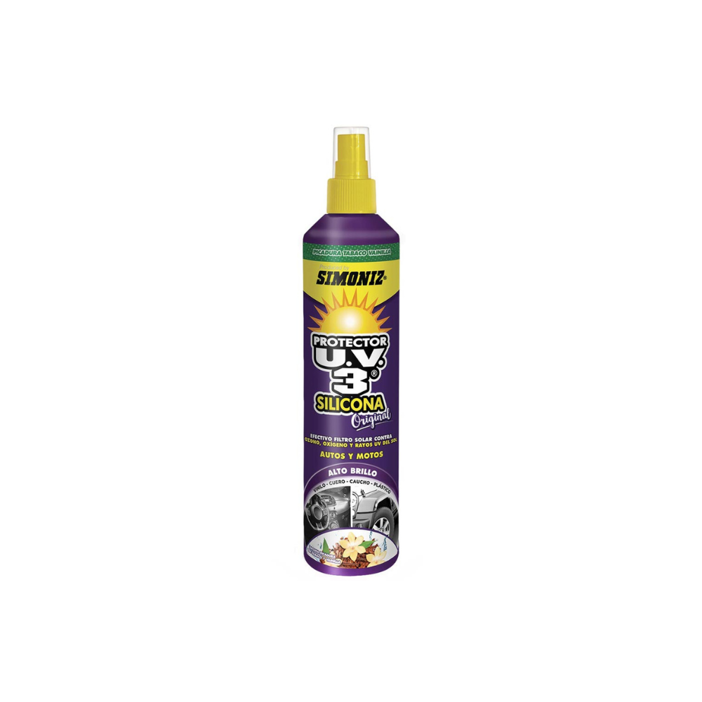 SIMONIZ SILICONA DE TABLERO UV3 TABACO CAINILLA 300ml.