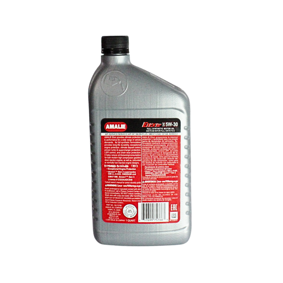 AMALIE ACEITE ELIXIR FULL SINTETICO 5W30 LT