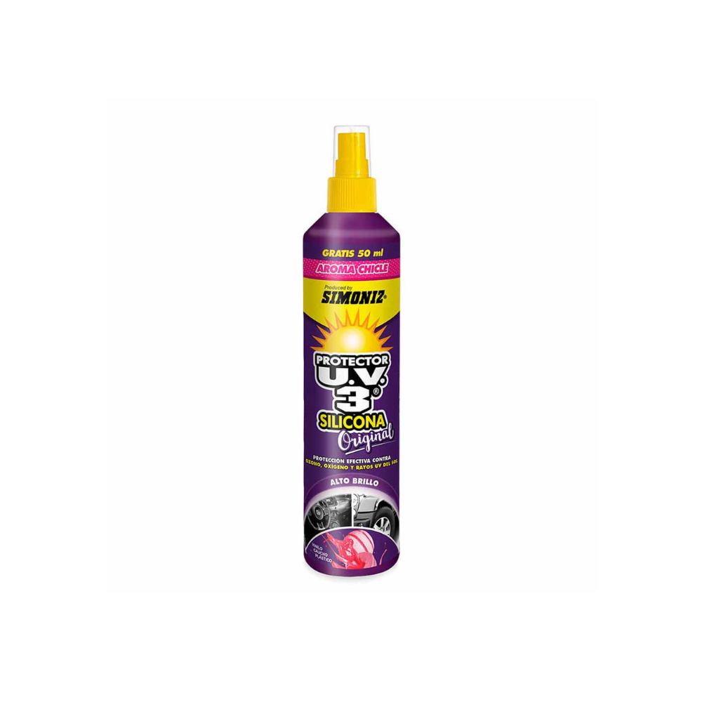 SIMONIZ SILICONA DE TABLERO UV3 CHICLE 300 ml.