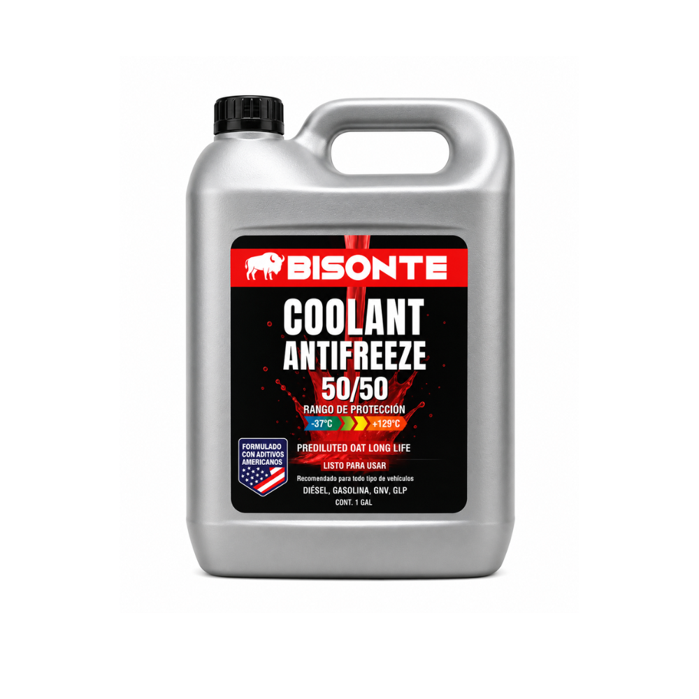 BISONTE COOLANT & ANTIFREEZE OAT 50/50 ROJO