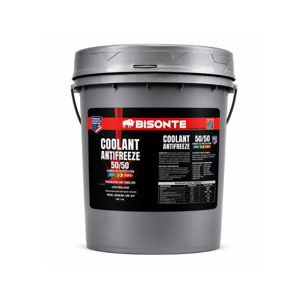BISONTE COOLANT & ANTIFREEZE OAT 50/50 ROJO