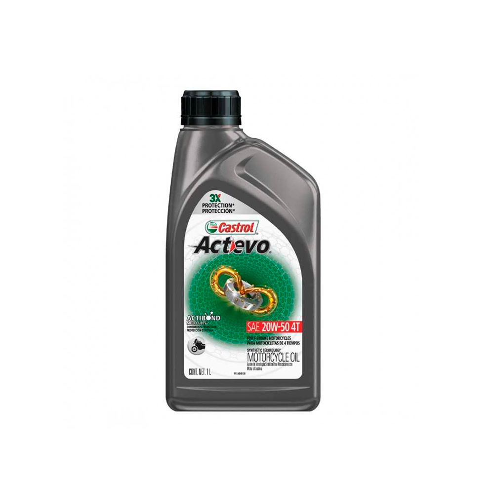 CASTROL ACEITE ACTEVO 4T 20W50 LT